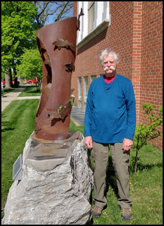 Artist-Blacksmith sculpture in Mason City, IA